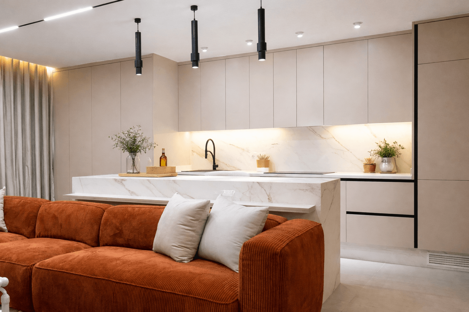 Cuisine équipée moderne fabriquée par ArtMood à Tanger