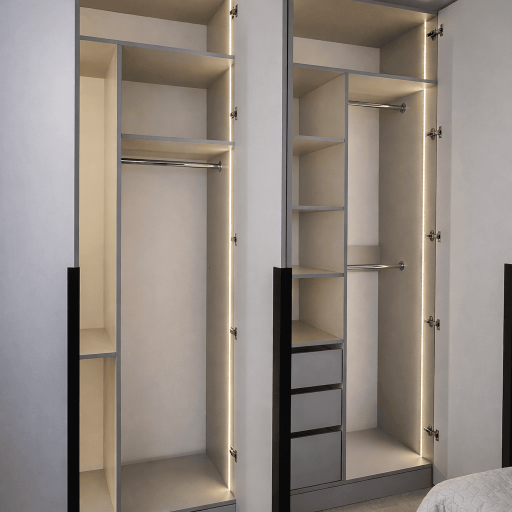 Intérieur dressing aménagé LED